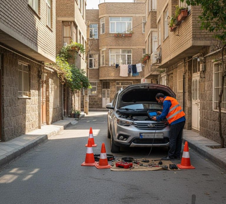 امداد و دیاگ در محل جک S3 در شمال تهران