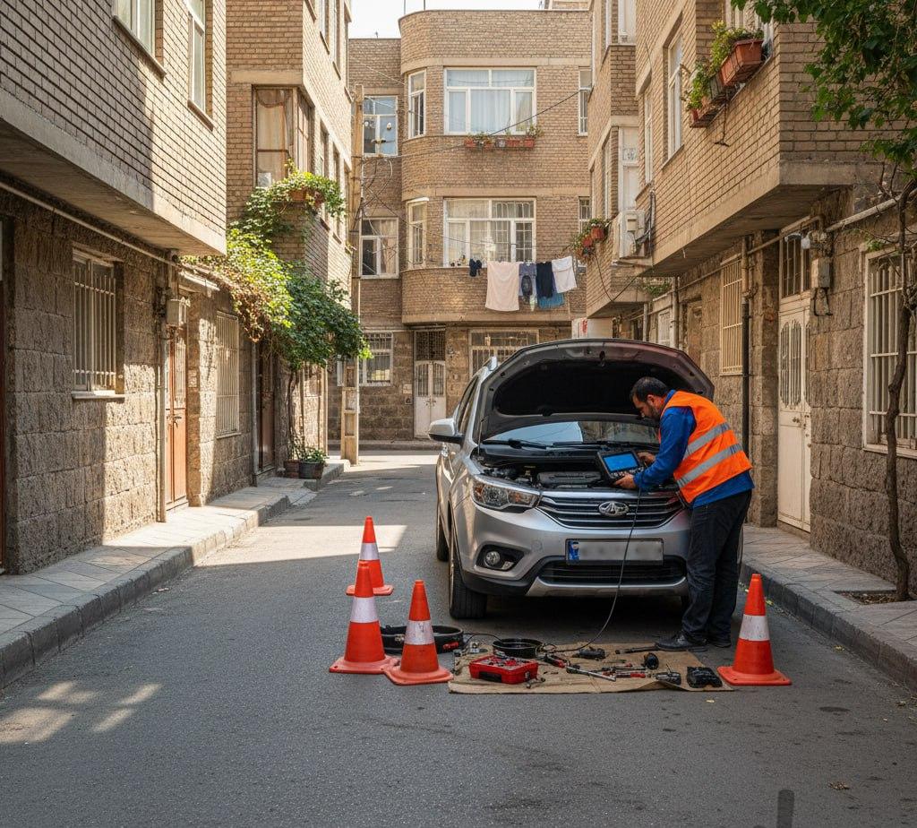 امداد و دیاگ در محل جک S3 در شمال تهران
