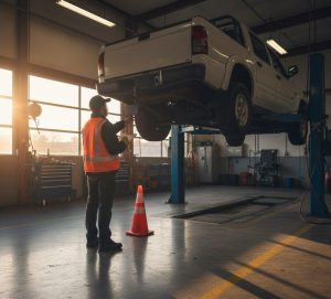 بررسی خودرو پس از یدک‌کشی در تعمیرگاه با چک‌لیست ایمنی